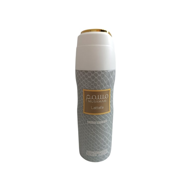 Lattafa Musamam White Intense — spray corporal 200 ml — presentación del producto
